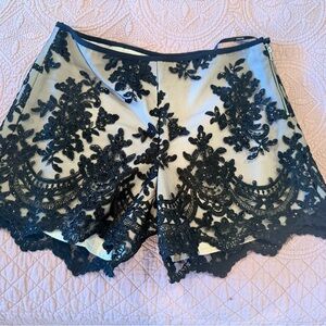 Moma Black Lace Women's Pajama Shorts